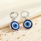 Pendientes de Ojo Malo Azul Redondos