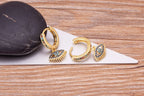 Pendientes Ojo Malo Azul Circonio Estilo Bohemio
