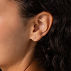 Pendientes mini cruz plata