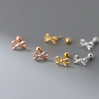 Pendientes minimalistas lazo de moño