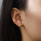 Pendientes Nudo de Bruja Clavos de Protección Mujer Wicca oro