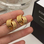 Pendientes de lazo para mujer dorados