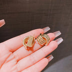 Pendientes de lazo para mujer dorados
