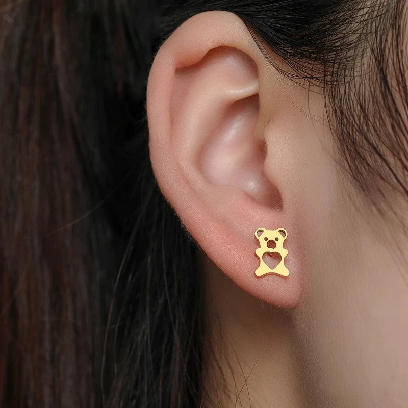 Pendientes de Osito Bonitos Oro