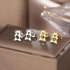 Pendientes de Osito Lindos Oro y Plata