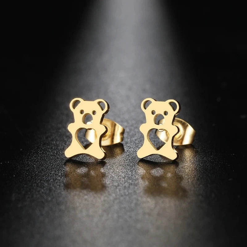 Pendientes de Osito Lindos Oro