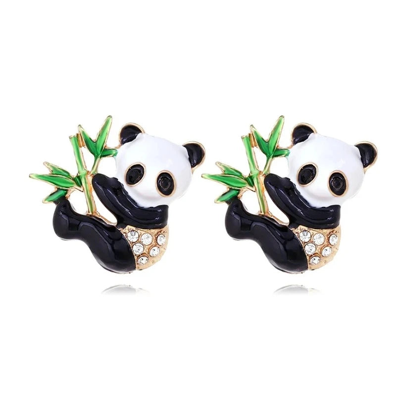 Pendientes de Panda de Bambú