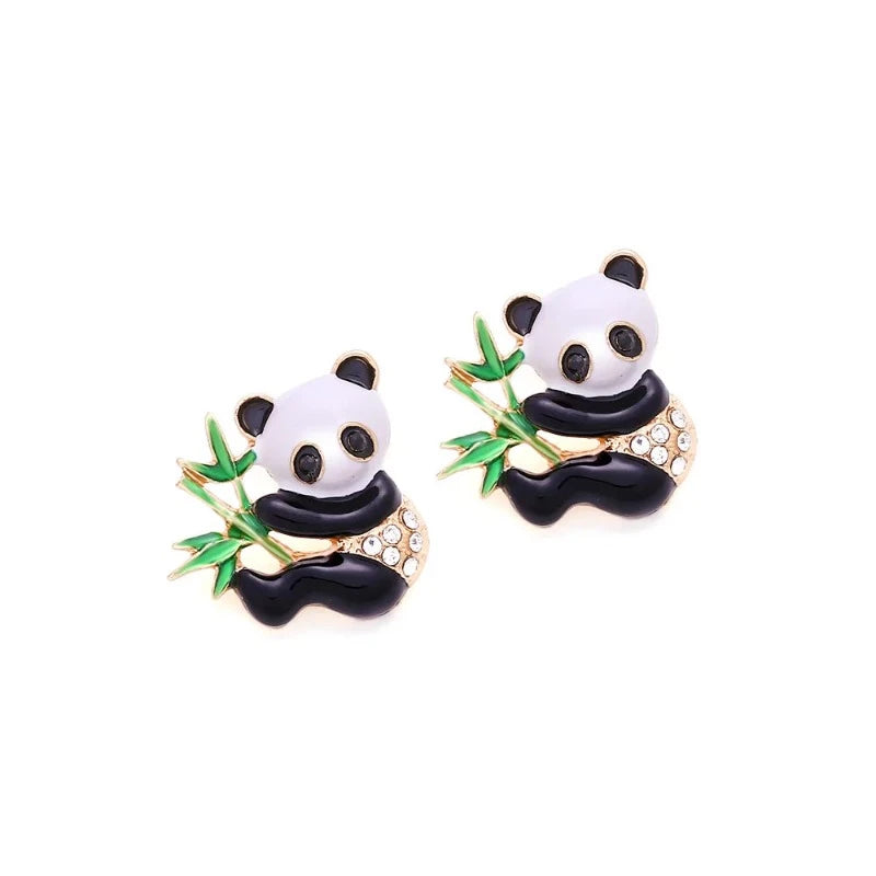 Pendientes de Panda de Bambú