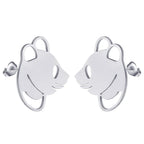 Pendientes Panda Discreto Plata