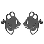 Pendientes Panda Discreto Negro