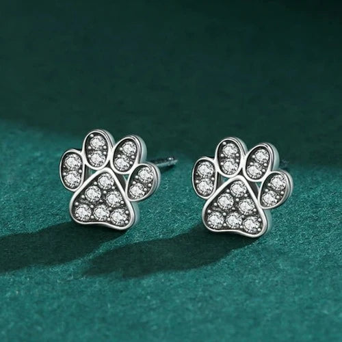 Pendientes de Patita de Circonio Plata