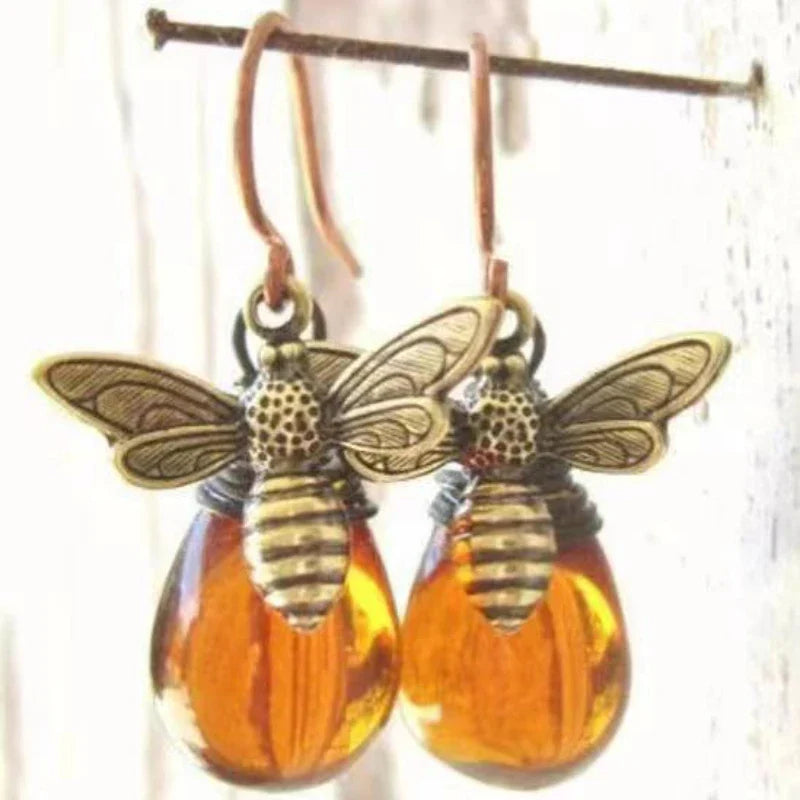 Pendientes colgantes abeja mujer