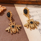 Pendientes colgantes abeja negro