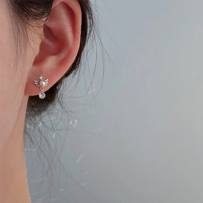 Pendientes colgantes alas de ángel