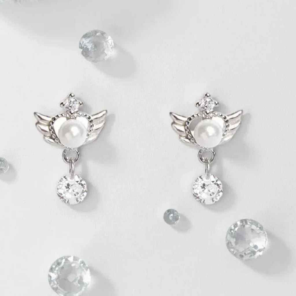 Pendientes colgantes alas de ángel