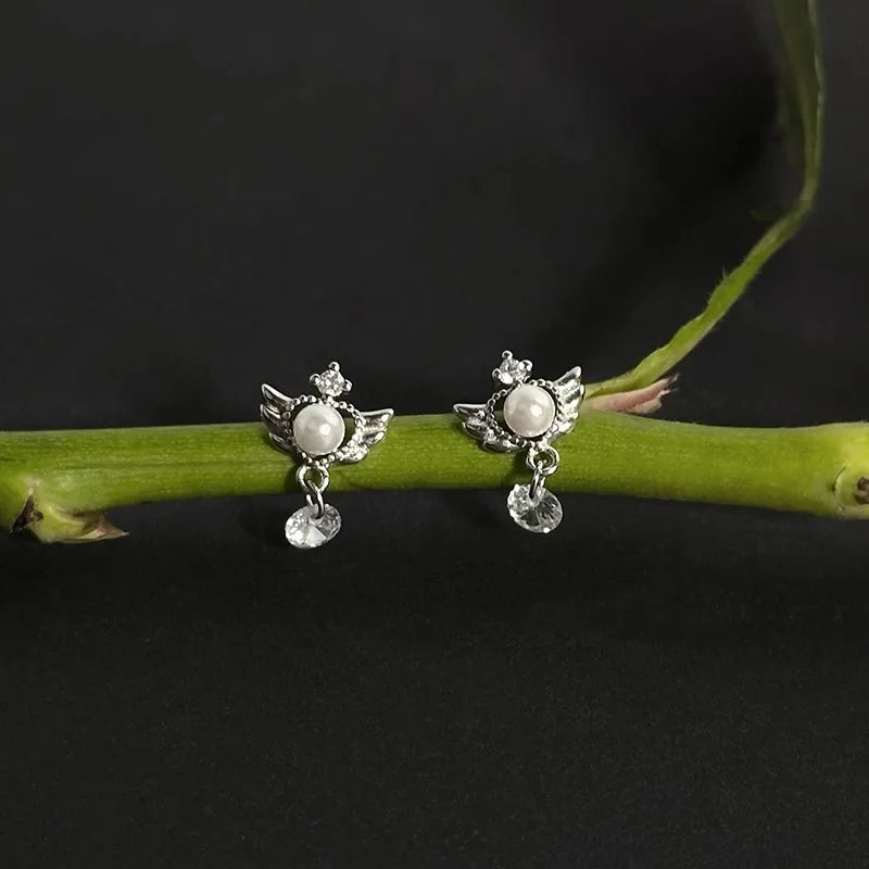 Pendientes colgantes alas de ángel