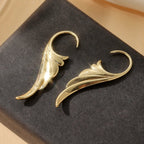 Pendientes colgantes alas de ángel para mujer dorados