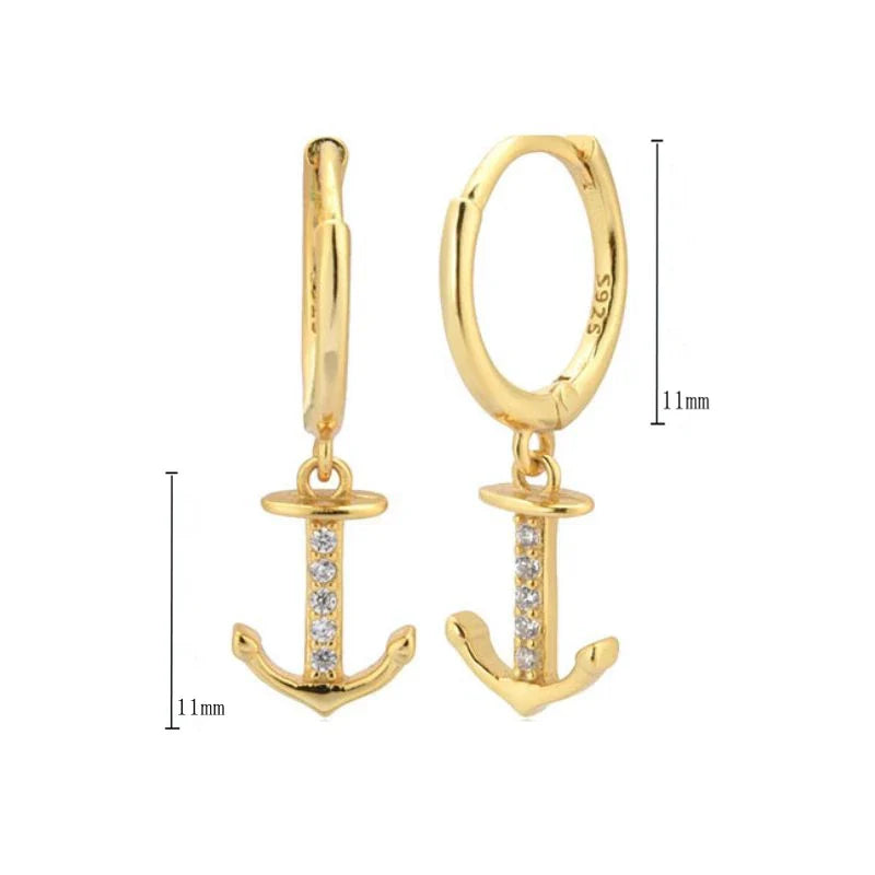 Pendientes colgantes ancla