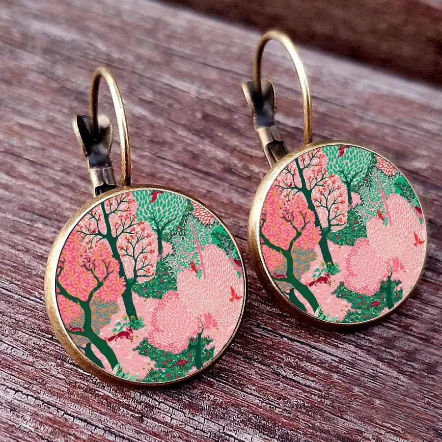 Pendientes Colgantes Árbol de la Vida estilo 5