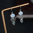 Pendientes Colgantes con Circonita Piedra de Luna