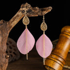 Pendientes Colgantes Bohemios Pluma 6