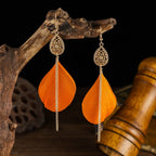 Pendientes Colgantes Bohemios Pluma 8