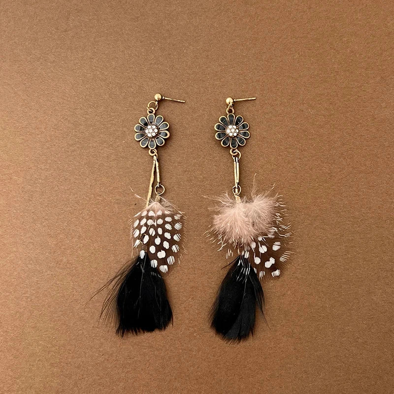 Pendientes Colgantes Bohemios Plumas 1