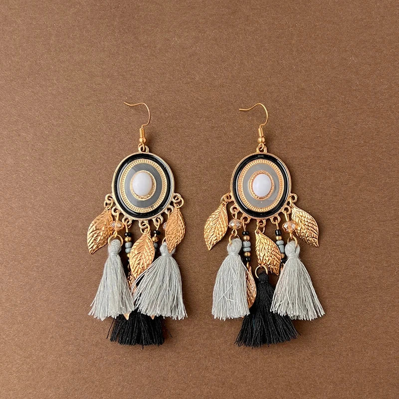Pendientes Colgantes Bohemios Plumas 3