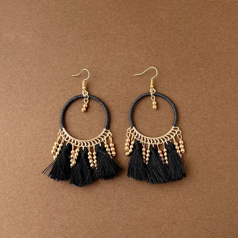 Pendientes Colgantes Bohemios Plumas 4