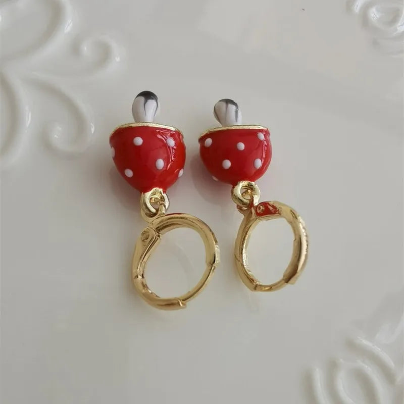 Pendientes Colgantes de Champiñón