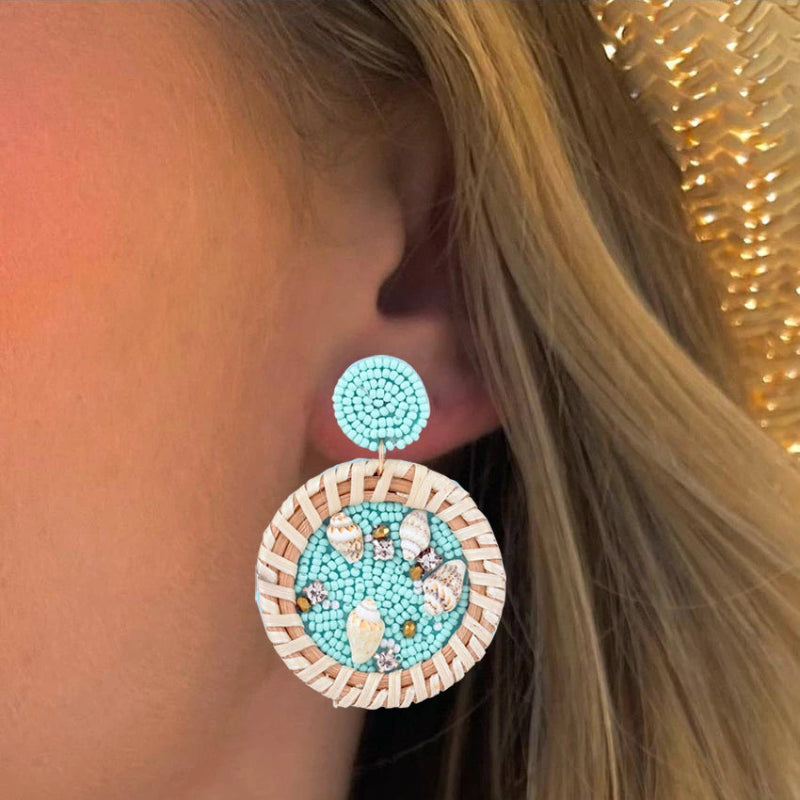 Pendientes Colgantes de Concha Cauri