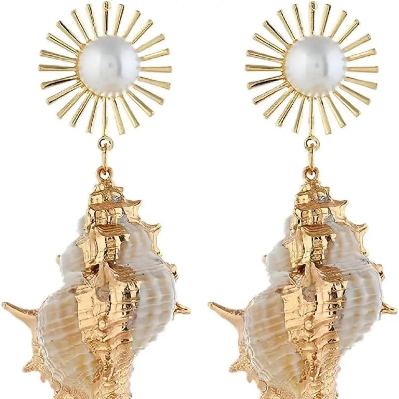 Pendientes Colgantes Concha de Caracola