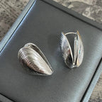 Pendientes Colgantes Conchas Mejillones plata