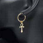 Pendientes Colgantes Cruz de Ankh para Hombre o Mujer oro