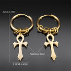 Pendientes Colgantes Cruz de Ankh para Hombre o Mujer
