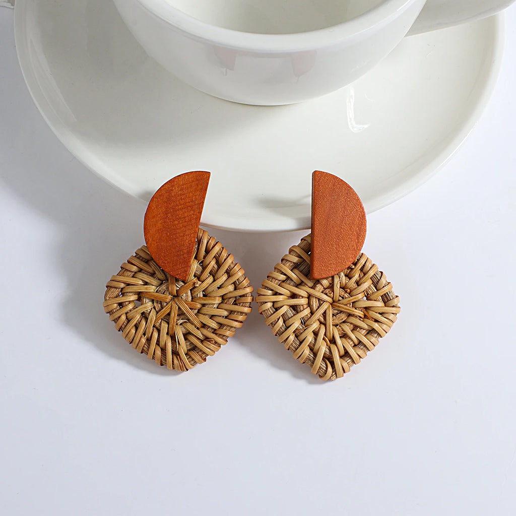 Pendientes Colgantes de Estilo Bohemio Efecto Natural 