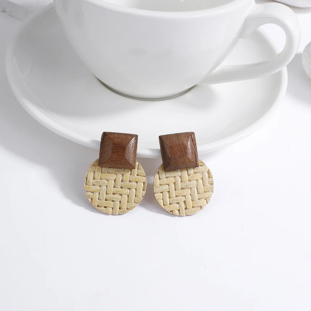 Pendientes Colgantes de Estilo Bohemio Efecto Natural 