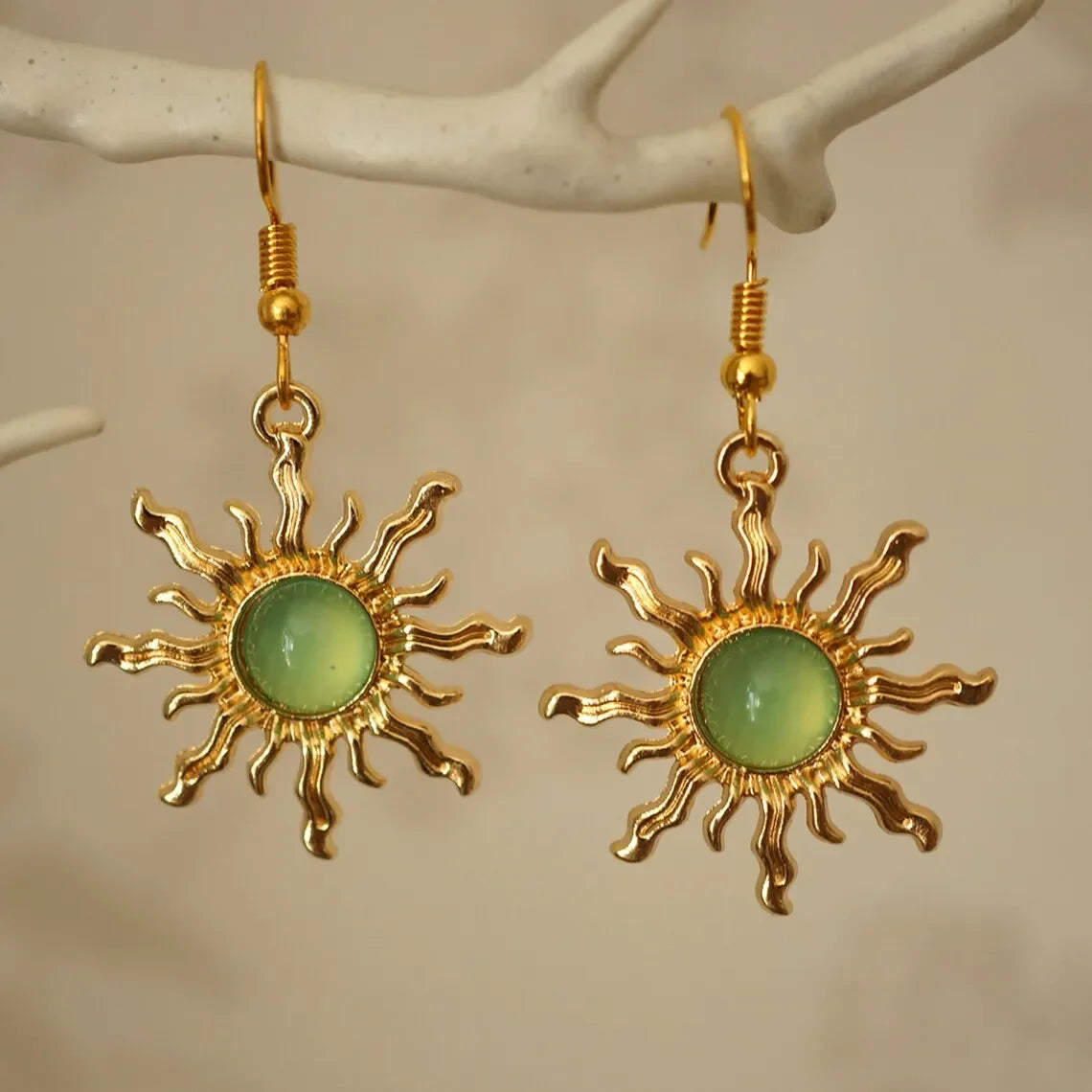 Pendientes Colgantes de Estilo Vintage Sol