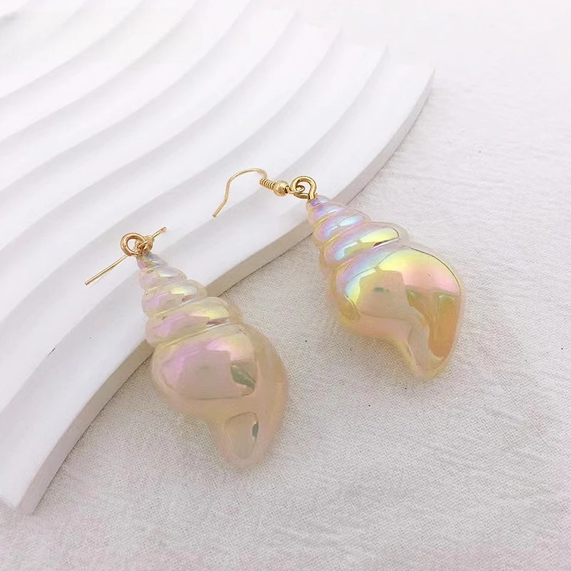 Pendientes Colgantes de Nácar Concha Caracol