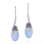 Pendientes Colgantes y Circonita Piedra de Luna 1