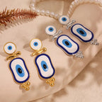 Pendientes Colgantes Étnicos Ojo Azul