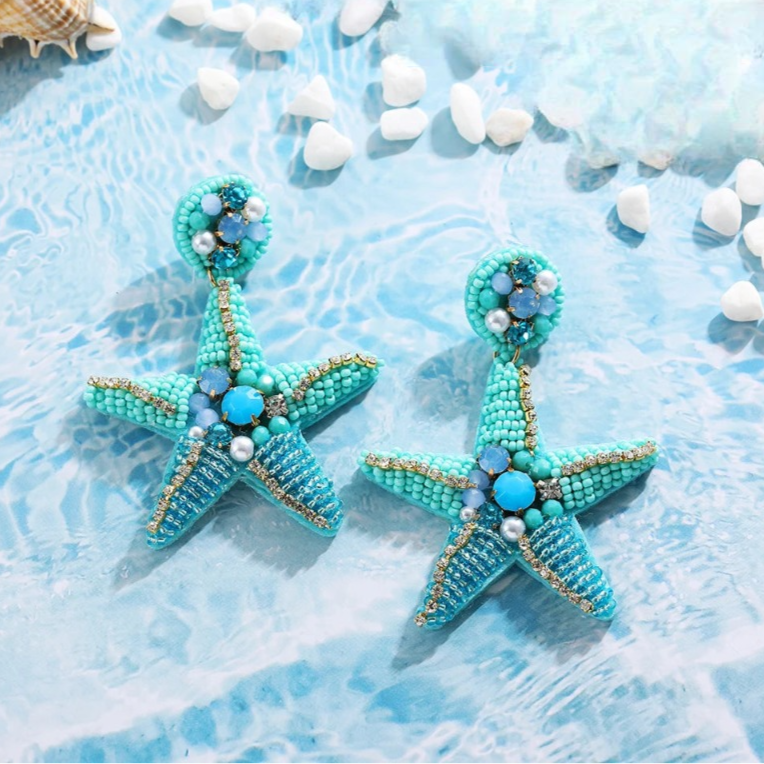 Pendientes Colgantes Estrella de Mar Concha