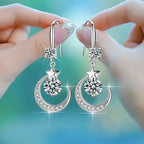 Pendientes Colgantes Estrella y Luna