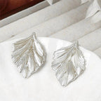 Pendientes Colgantes de Hojas para Mujer plata
