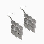 Pendientes Colgantes Hojas Mujer plata