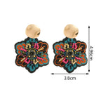 Pendientes Colgantes Flor Colorida