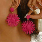 Pendientes Colgantes Flor de Margarita rosa
