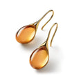 Pendientes Colgantes Gota de Agua de Color oro y marrón