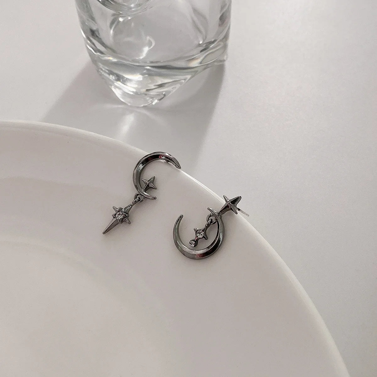 Pendientes Colgantes Luna y Estrellas