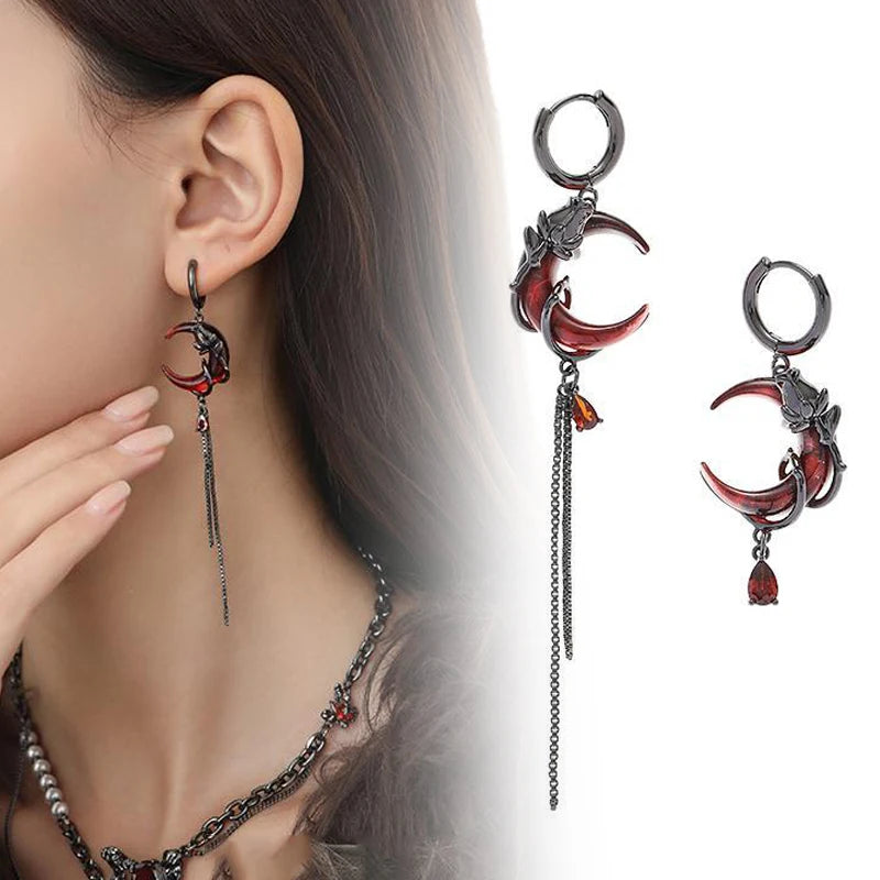 Pendientes Colgantes Luna Mujer